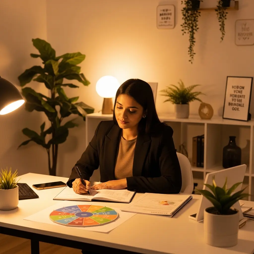 Quest Wheel journey participant working on career development and success strategies in Lahore, Pakistan