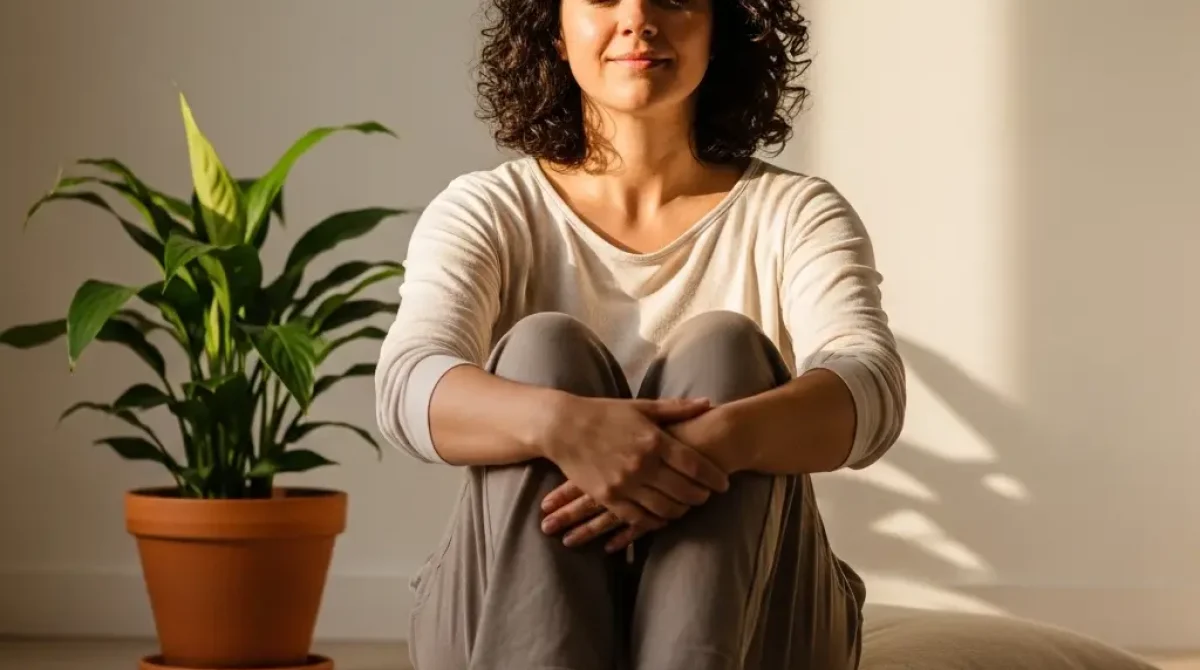 Peaceful meditation practice to reduce stress and promote natural relaxation